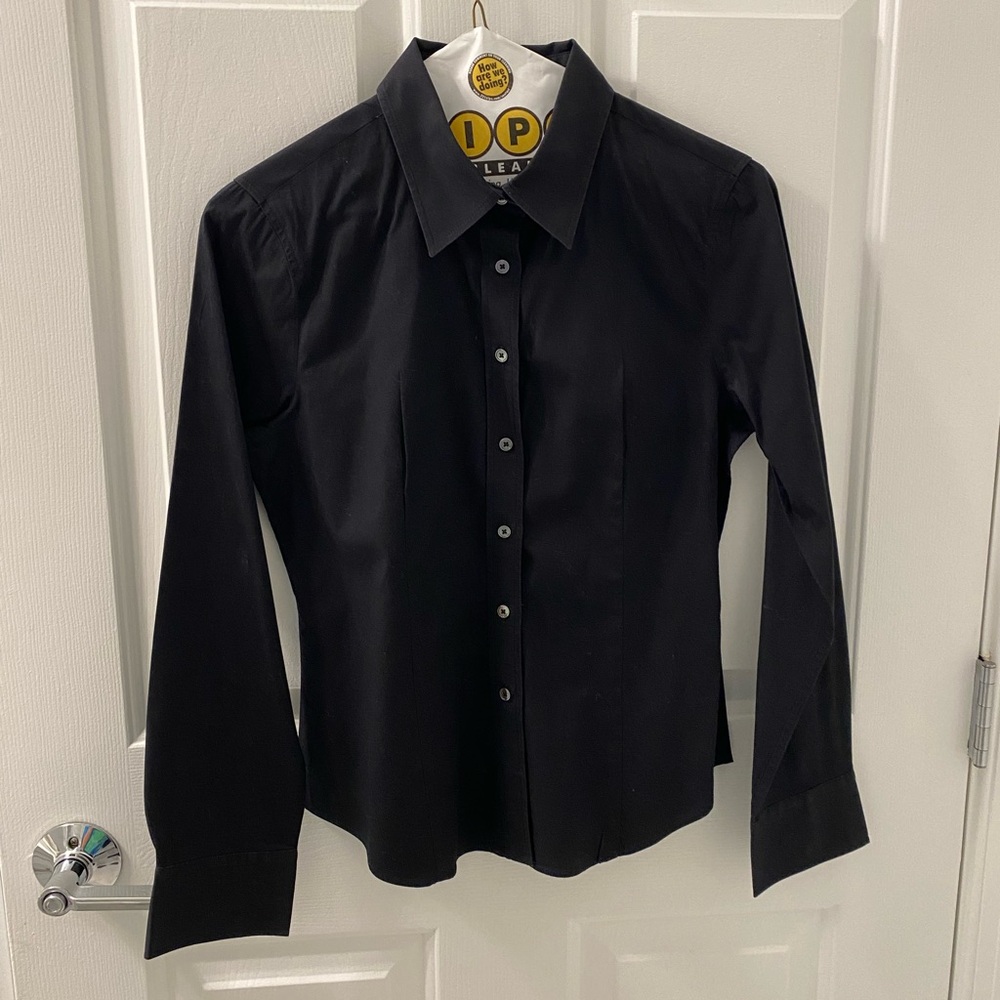 Talbots black button down. Size 8p.